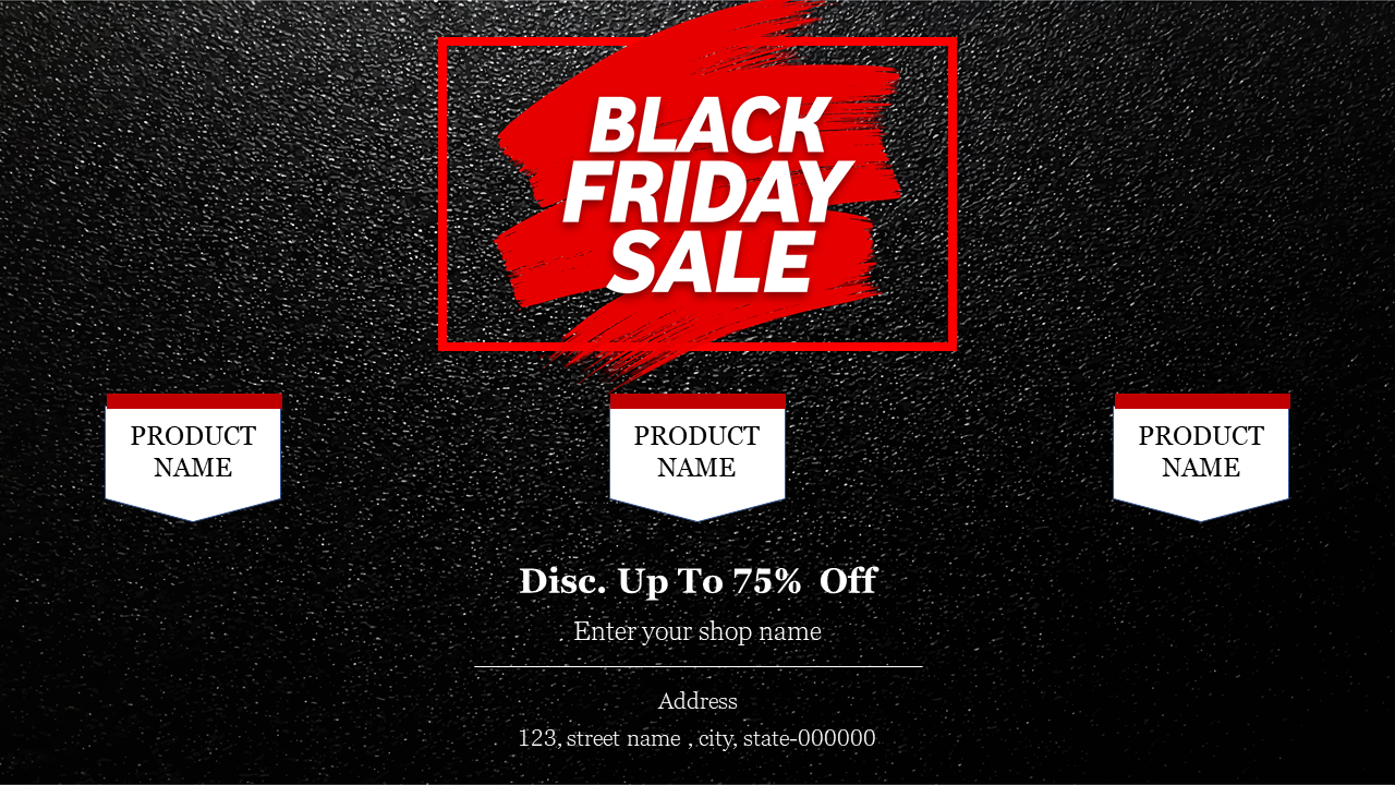 Professionally Designed Black Friday Template For PPT